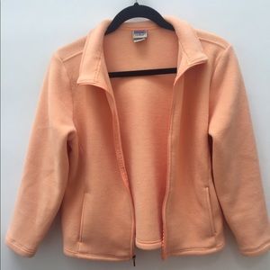 Ll bean fuzzy orange jacket